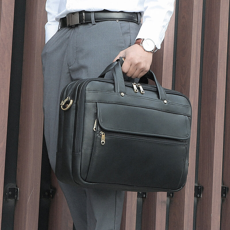 A Man Handheld Briefcase Laptop Bag A Man Handheld Briefcase Laptop Bag