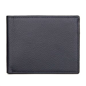 Mens custom leather wallets front view - Premium Hermes leather structure