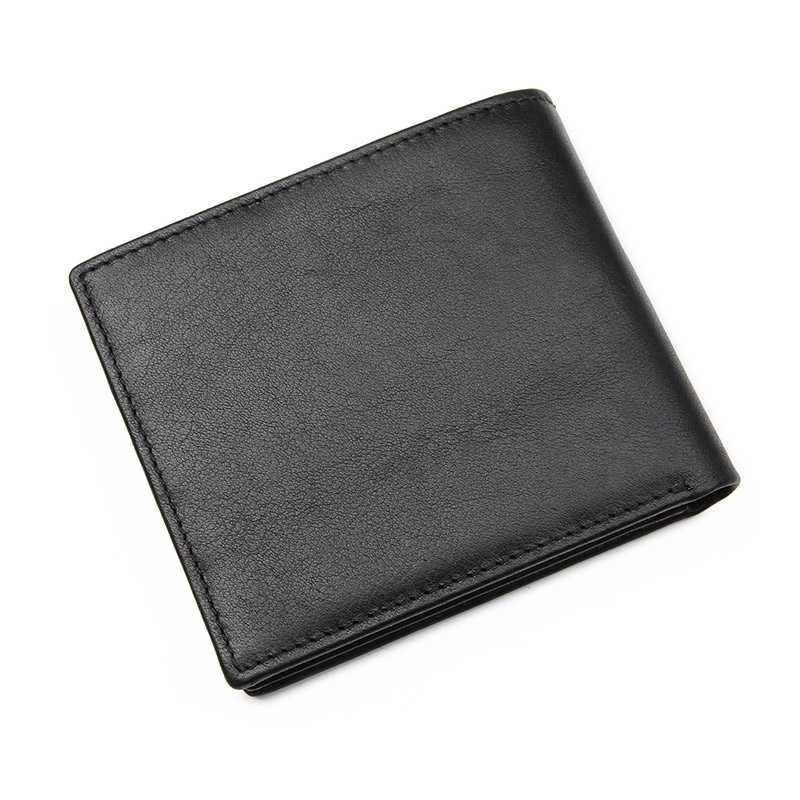 Full Grain Leather Mens Wallet Back Full grain leather mens wallet back view - premium leather