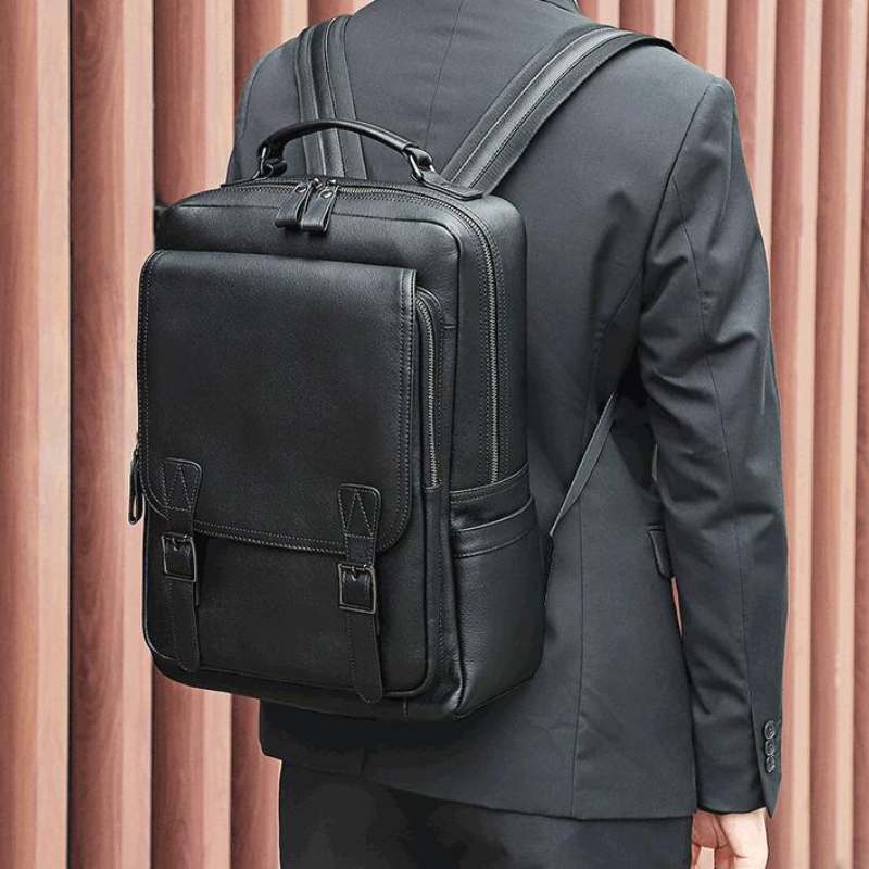 Backpack Leather Double Shoulder Carrying Backpack leather double shoulder carrying