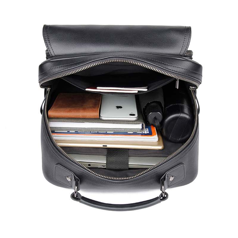 Real Leather Backpack Interior View Real leather backpack interior view