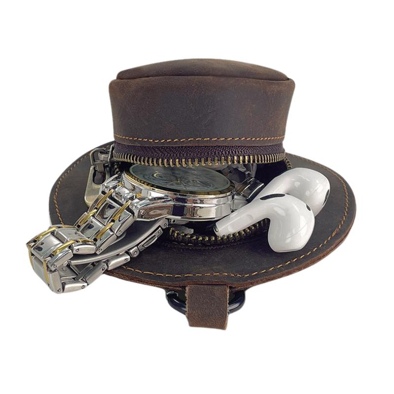 Mens Leather Coin Pouch with Belongs Mens leather coin pouch with belongs