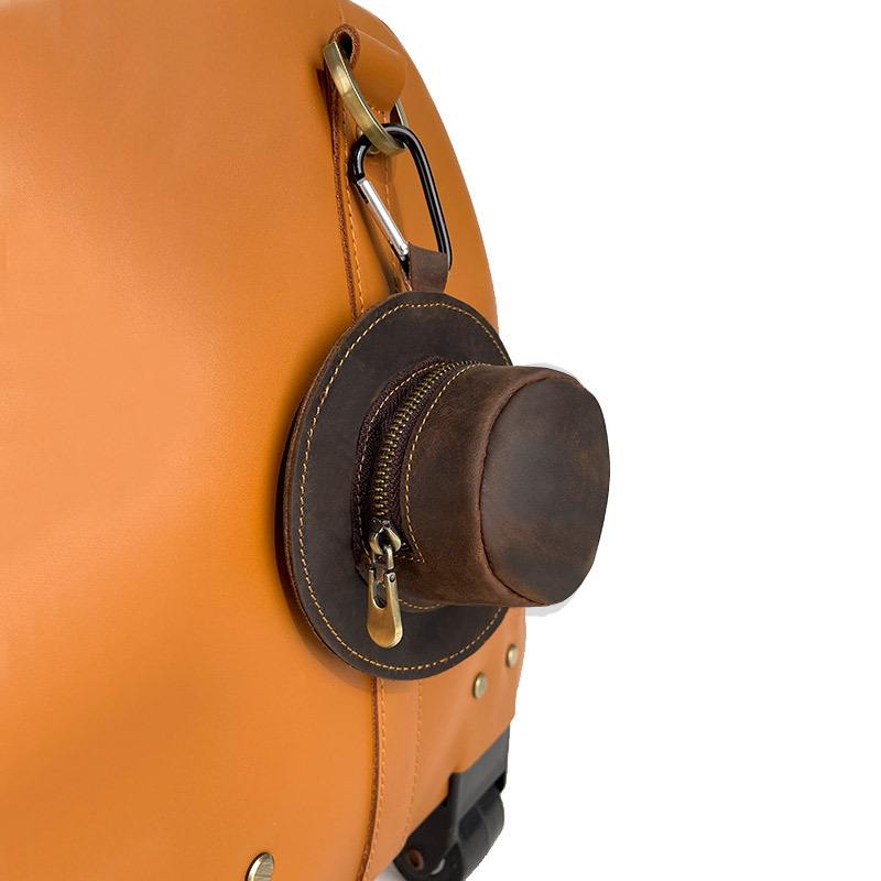 Small Leather Coin Pouch Hanging on Bag Small leather coin pouch hanging on bag